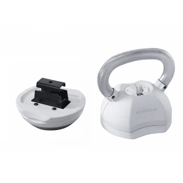 【BYZOOM FITNESS】Pure Series 30lb/約13.6kg 5段重量可調式壺鈴 白/黑二色(BZ-AKB-30LB)