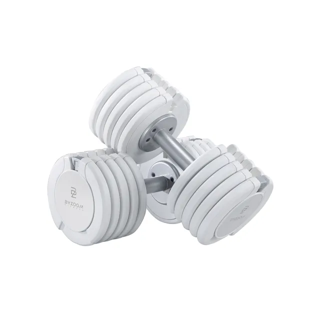 【BYZOOM FITNESS】Pure Series 50lb/約22.6kg 5段重量可調式啞鈴 白/黑二色 單入(BZ-QCD-50LB)