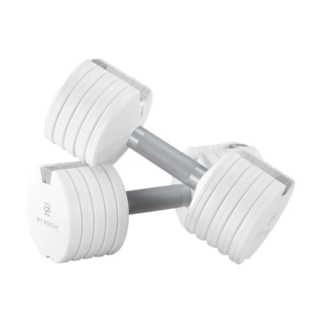 【BYZOOM FITNESS】Pure Series 12.5lb /約5.6kg 5段重量可調式啞鈴 白/黑二色 雙入(BZ-QCD-12.5LB)