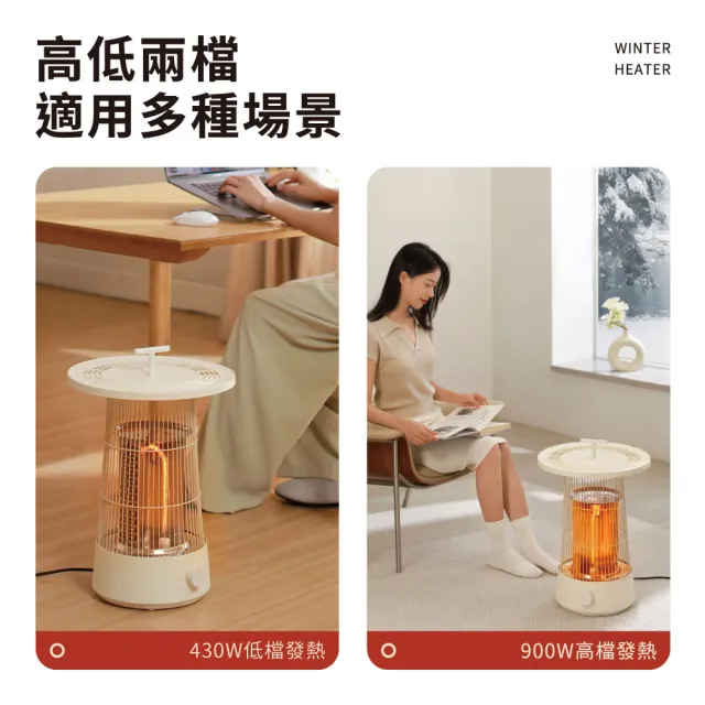 【SOTHING 向物】多用途碳素電暖器 圓桌(電暖桌 電暖扇 暖風機 暖爐 小太陽 戶外露營 碳鹵素 遠紅外線)