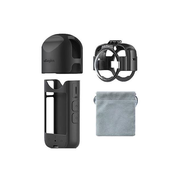 【Insta360】Insta360 X3 玻璃防霧卡扣式保護鏡+矽膠保護套組