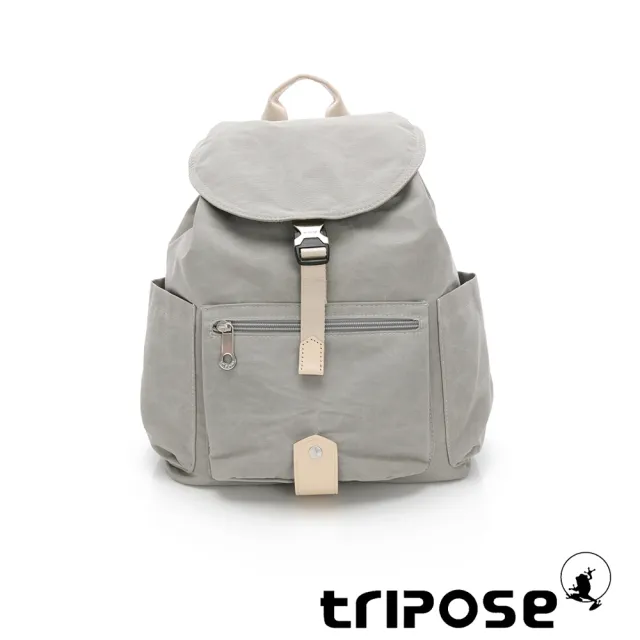 【tripose】MEMENTO油蠟尼龍防潑水後背包-小(灰)