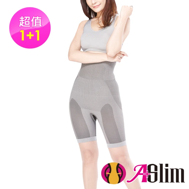 A+Slim 480高丹超高腰透氣網紗三排扣拉鍊美體雕塑褲(