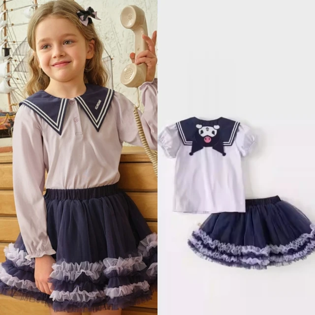 橘魔法 經典格子針織連衣裙(長版上衣 長袖洋裝 長袖 毛衣 