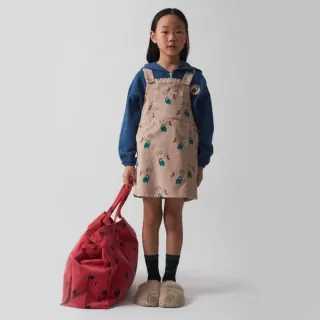 【weekend house kids】Elephant滿版吊帶裙(卡其色)