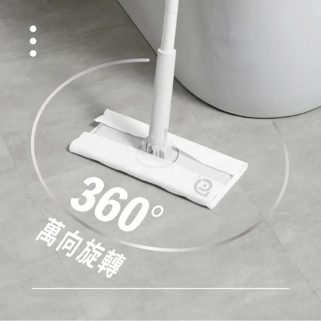 【德昌】馬上淨懶人自動夾布大平板拖把(平拖/免沾手/吸水/乾濕兩用/除塵/地板清潔)