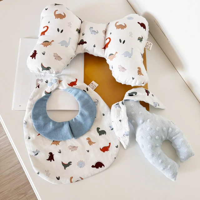 Lianne babyLianne baby 遠古恐龍嬰兒禮物蝴蝶枕圍兜安撫兔彌月禮盒(滿月禮 收涎禮物 週歲禮 彌月禮盒)