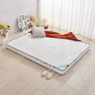 【LooCa】防蹣+乳膠高機能13cm獨立筒床墊-輕量型(雙人5尺-送防蹣床包)