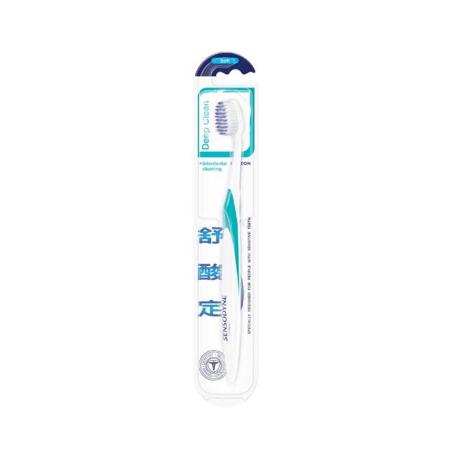 【SENSODYNE 舒酸定】深層潔淨 抗敏纖柔毛牙刷 1入