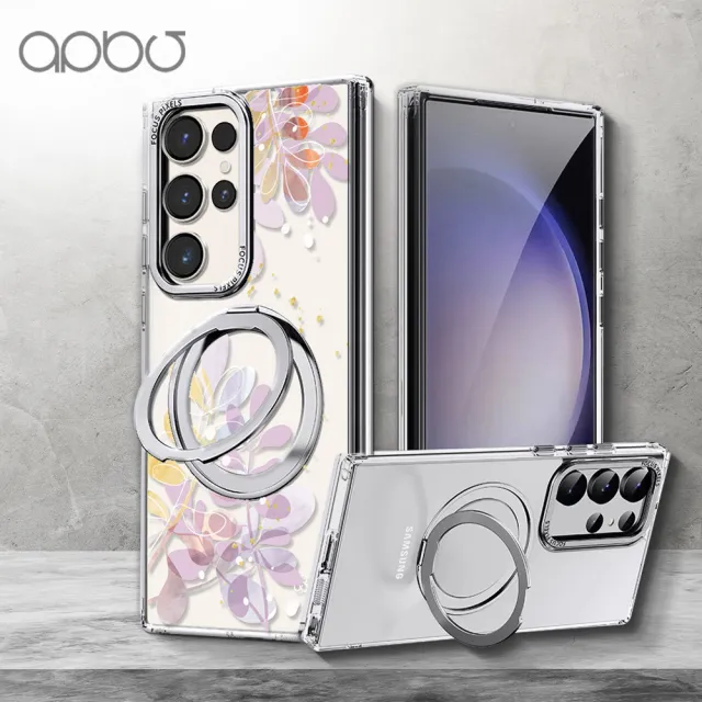 【apbs】Samsung S25/S24/S23系列 360旋轉磁吸立架手機殼(若歌詩)