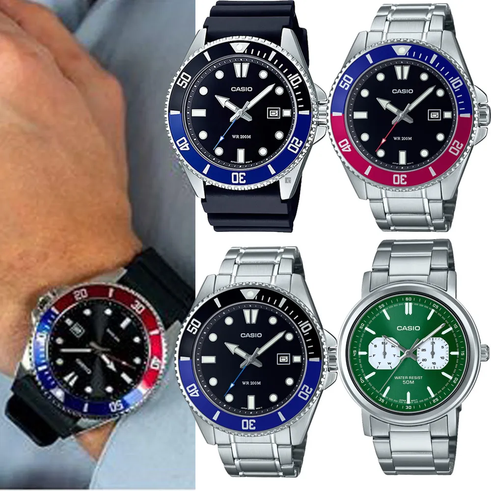 【CASIO 卡西歐】黑水鬼防水200米潛水/三眼/DW-5700THB款 原廠公司貨(MDV-107/MTP-E335/DW-5700THB)