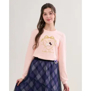 【SCOTTISH HOUSE】電繡長袖棉T-粉/丈青 CIVA1206