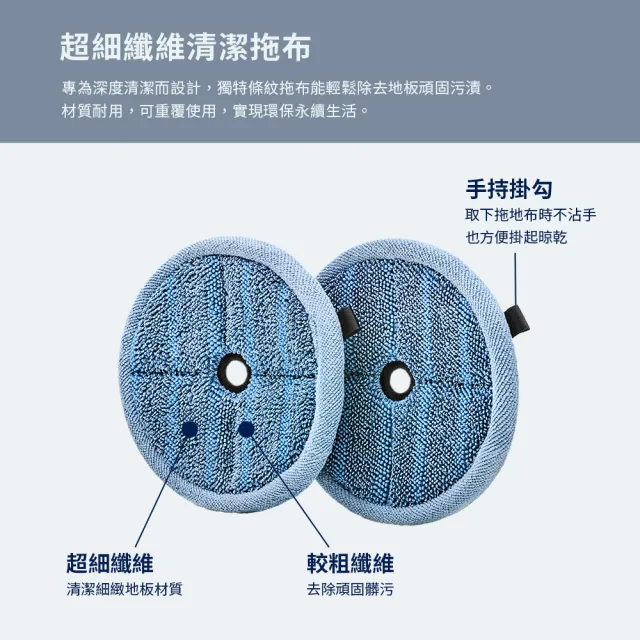 【Electrolux 伊萊克斯】濕拖布補充組-一組二入(ZE158)