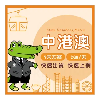 【World King】中港澳上網卡_實體/eSIM-7天吃到飽(2GB/天高速流量)