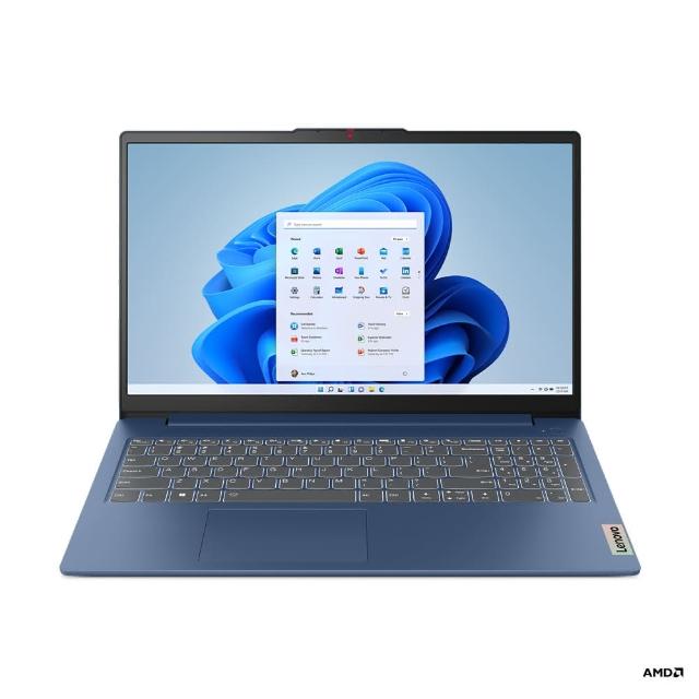 【Lenovo】筆電包/滑鼠組★15.6吋R5輕薄筆電(IdeaPad Slim 3/82XM00Q1TW/R5-5625U/16G/512G/W11/藍)
