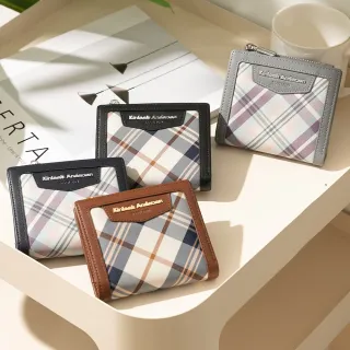 【金安德森】Marian 經典壓扣短夾/格紋短夾(多款任選)