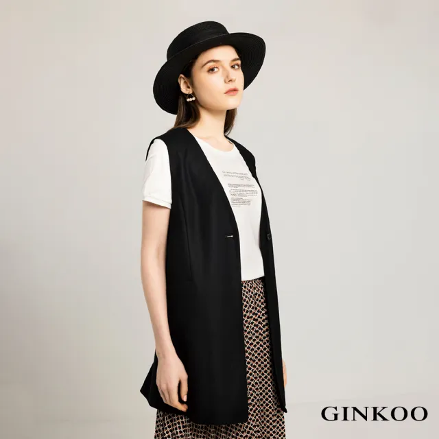 【GINKOO 俊克】下擺可調節短上衣