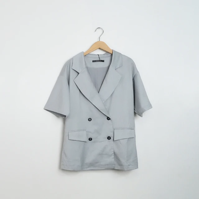 創翊韓都 正韓外套 方領切線西裝外套YAB1014-創翊韓都