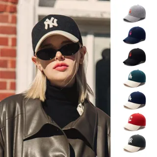 【MLB】N-COVER 可調式硬頂羊毛棒球帽 Heart系列 道奇/紅襪/洋基隊(3ACPV0236/3ACPH0136-多款任選)