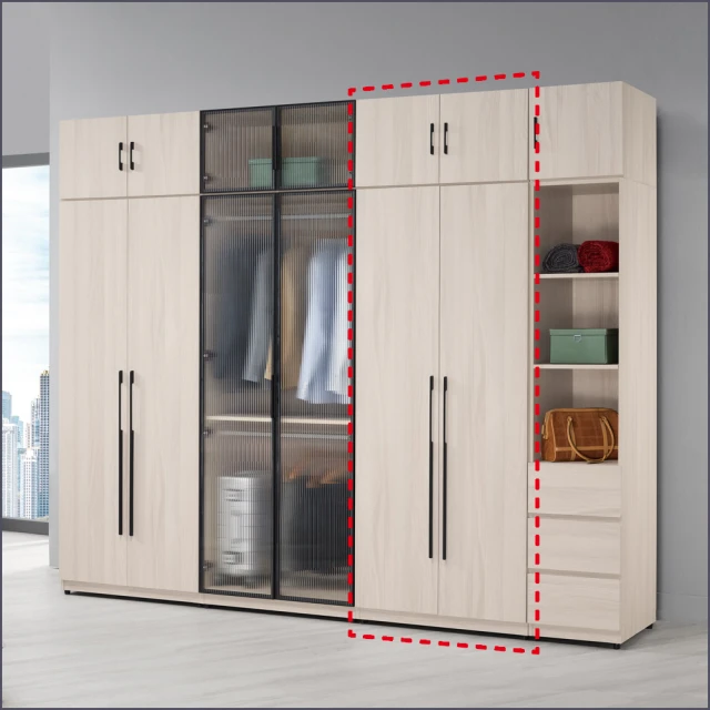 文創集 普伊斯2.5尺四門單抽衣櫃(二色可選)折扣推薦