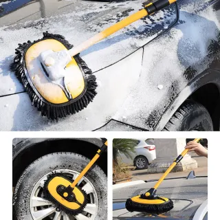 【威力鯨車神】專業級鋁合金長柄伸縮洗車刷 擦車 洗車拖把