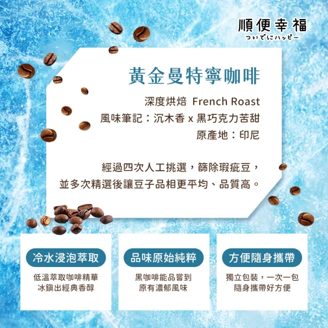 【順便幸福】冷萃咖啡-精品系列12包x1盒(冷泡 沖泡 茶包 浸泡)