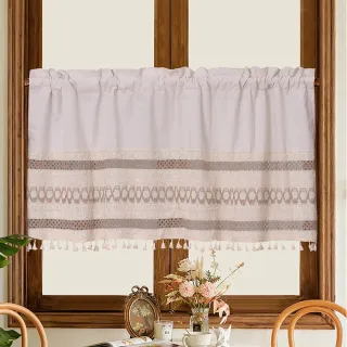 【PLUSIEURS】京都拼織亞麻短簾(寬150*高60公分)