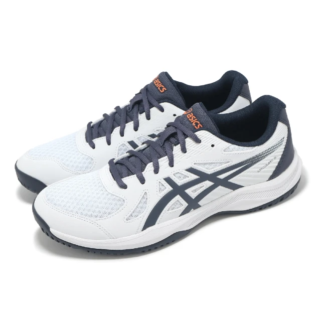 asics 亞瑟士asics 亞瑟士 排球鞋 Upcourt 6 男鞋 白 藍 輕量 入門款 室內運動 羽排鞋 亞瑟士(1071A104102)