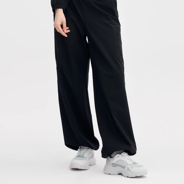 橘魔法 羅紋坑條下擺小開岔寬褲（大人賣場）(長褲 闊腿褲 褲