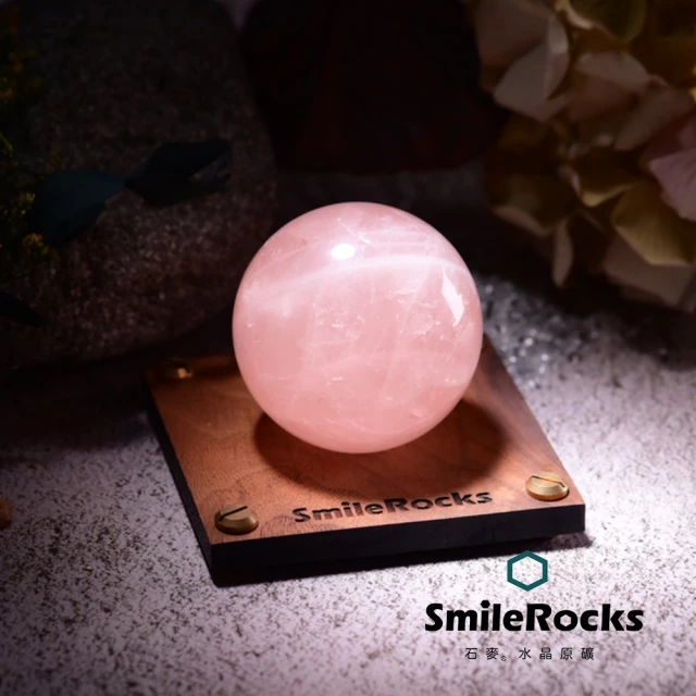 SmileRocks 石麥SmileRocks 石麥 石麥水晶原礦 莫三比克粉晶球No.621010209(SmilePad 9X9底板)