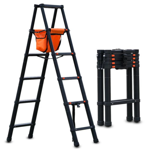 SoogSH （2.1+2.1m）鋁合金伸縮梯子人字梯加厚摺