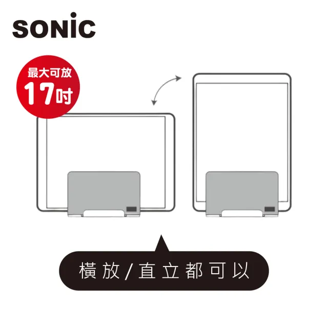 【SONIC】筆電架 平板架 IPAD架(日本進口 防刮毛氈 防滑底部)