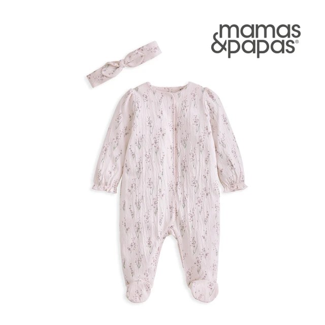 Mamas & PapasMamas & Papas 穗花薰衣草-長袖連身衣/髮帶(2種尺寸可選)