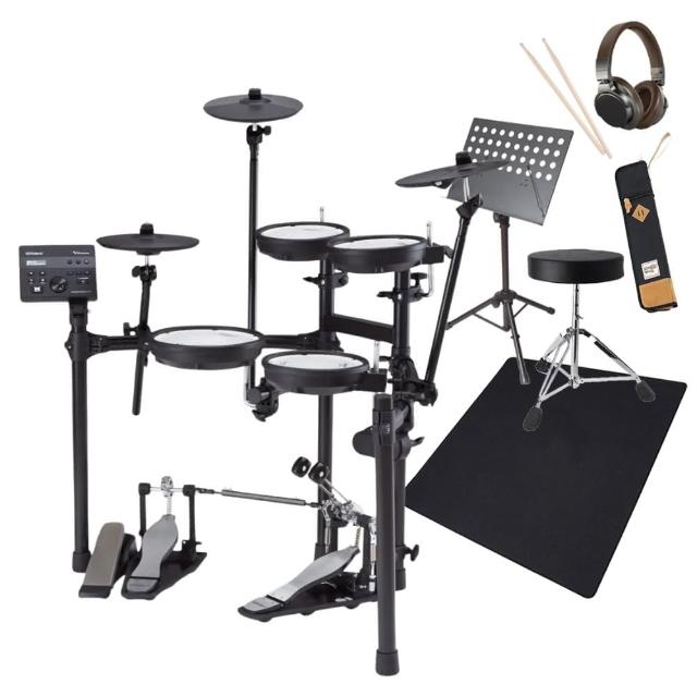【ROLAND 樂蘭】TD-07DMK 電子鼓+進階配套組3選1(原廠公司貨 商品保固二年)