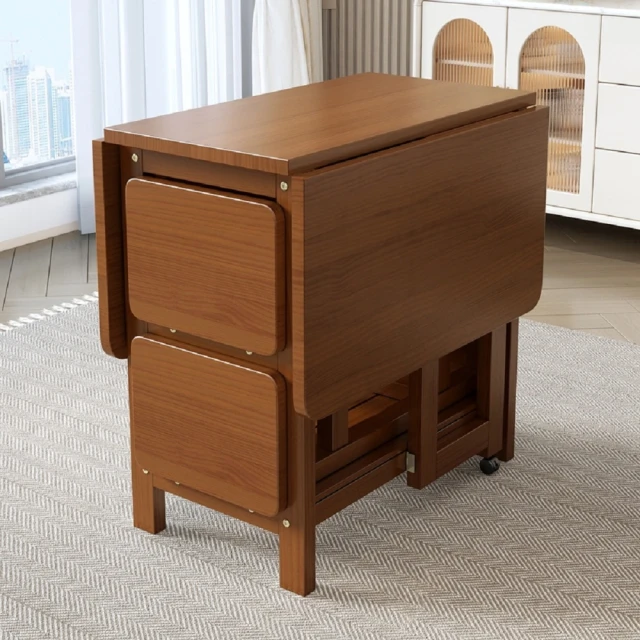 樂米 可移動折疊餐桌便攜式書桌咖啡桌收納櫃150x80x77