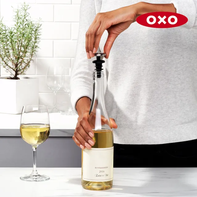 【OXO】防漏保鮮酒瓶塞2入組