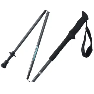 【Jack wolfskin 飛狼】超輕碳纖維Z型三折杖 登山杖(岩灰)