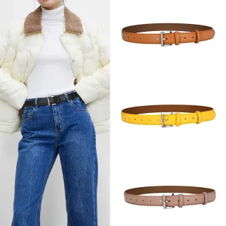 【MoonDy】交換禮物 皮帶 腰帶 真皮皮帶 紅色腰帶 精品皮帶 復古皮帶 細皮帶 大衣腰帶 女生腰帶 白 