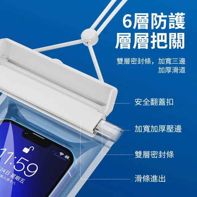 【OMG】游泳潛水防水手機袋 觸屏防塵手機防水袋(IPX8防水等級)