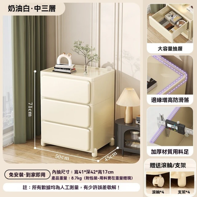 收納部屋 日式可疊加 抽屜收納箱 2件組 白色33L(透明抽