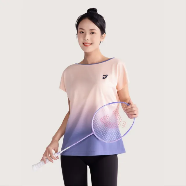 【JNICE 久奈司】漸層機能 運動上衣 運動服 Tshirt-粉紫(女版)