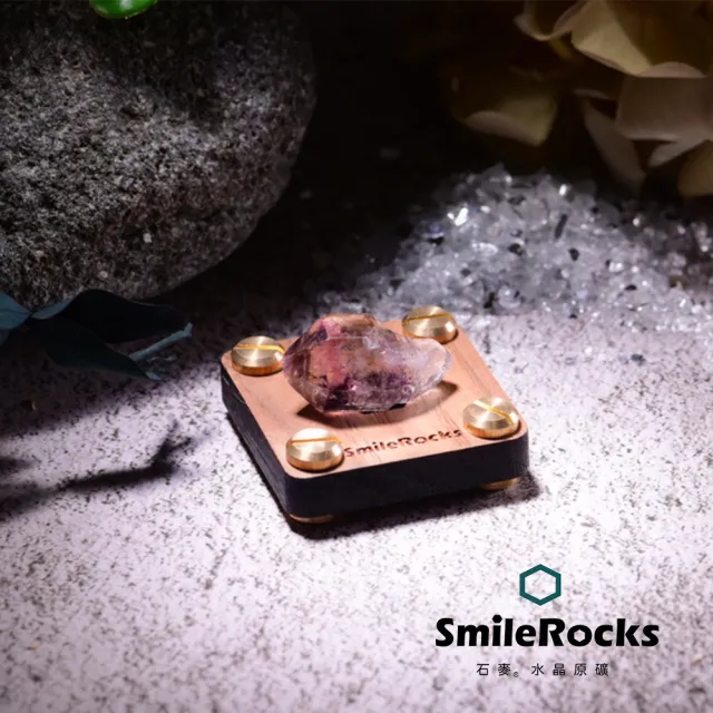 【SmileRocks 石麥】石麥水晶原礦   超七水膽水晶原礦No.104210211(SmilePad 4.5X4.5底板)