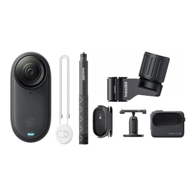 【Insta360】GO 3S 防抖運動相機 128GB星耀黑 滑雪杆支架組(原廠公司貨)