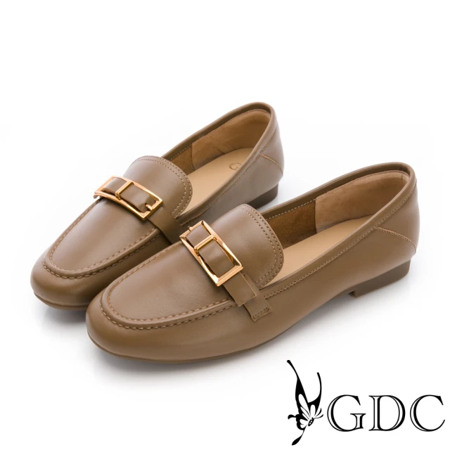 TAS 復古潮流真皮平底休閒鞋(米色)優惠推薦