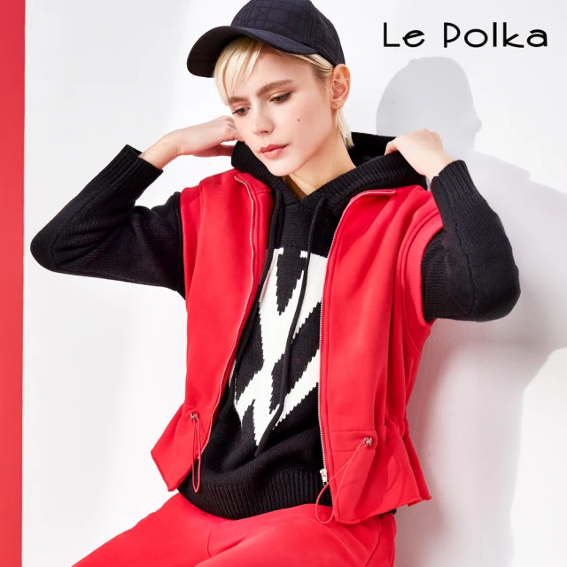 Le Polka 塗鴉文字落肩圓領襯衫-女好評推薦