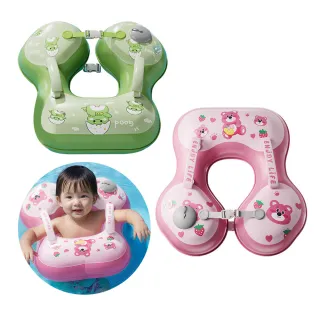 【Gordi】肩帶式兒童腋下游泳圈 寶寶防側翻泳圈 戶外水上充氣玩具 按壓充氣 救生圈(1-3歲)