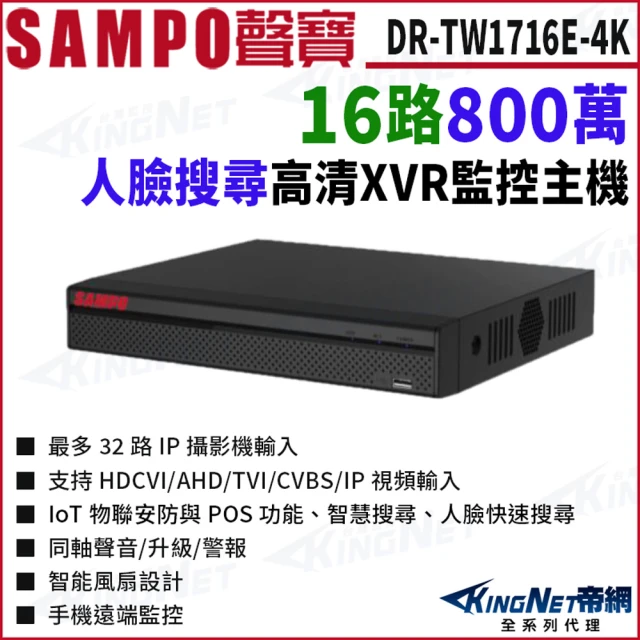 KINGNET DR-TW1508HQI 8路 500萬 人