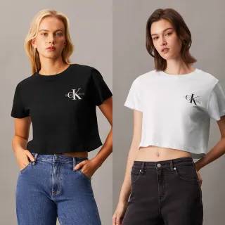【Calvin Klein】官方旗艦館 CK 女裝 Monogram 短版短袖T恤 多款任選