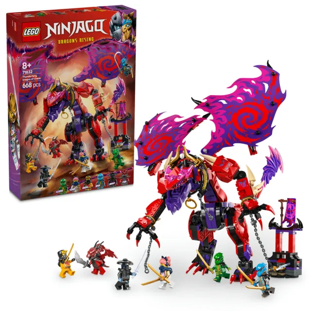 LEGO 樂高】旋風忍者系列71832 混沌龍雷牙(龍模型忍者玩具兒童玩具積木