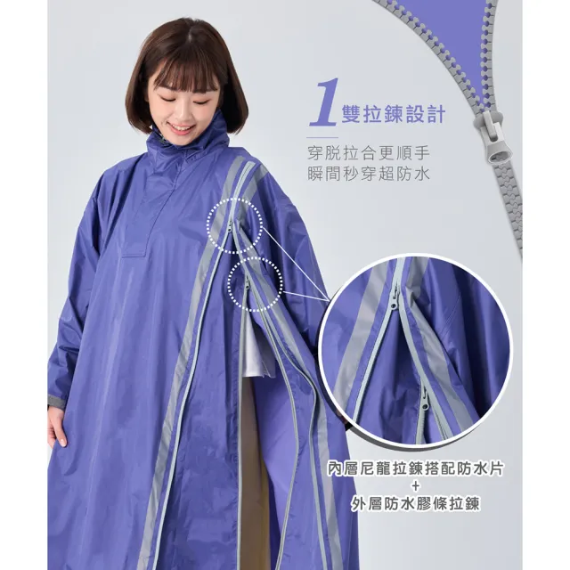 大振豐】CORVIX疾速秒穿側開雙拉鍊雨衣(五秒快穿瞬間防水通勤